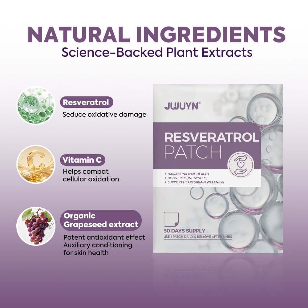 Resveratrol patches met vitamine C van FetchaPatch verpakking
